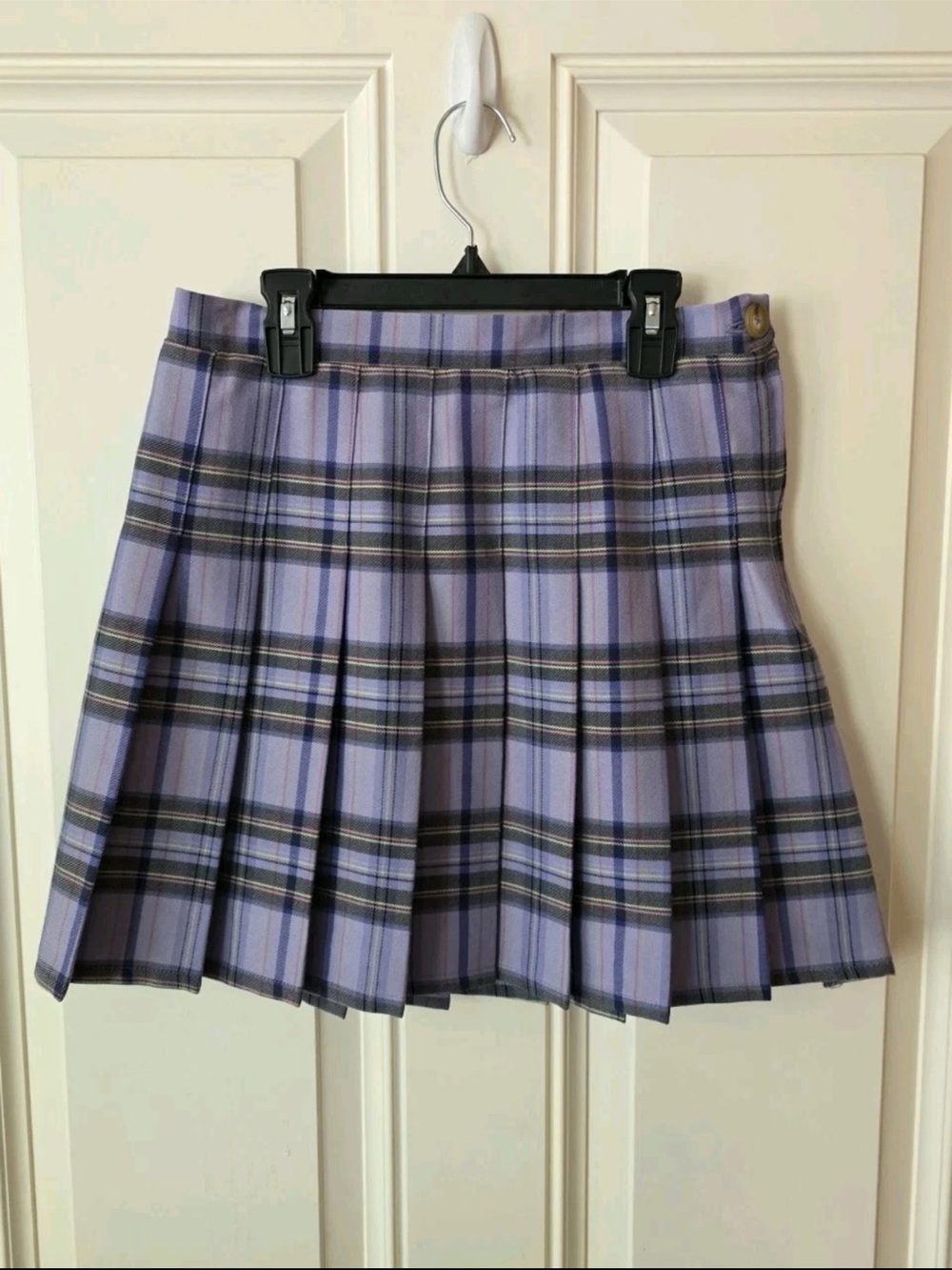 wild fable Lavender Plaid Pleated Mini Skirt